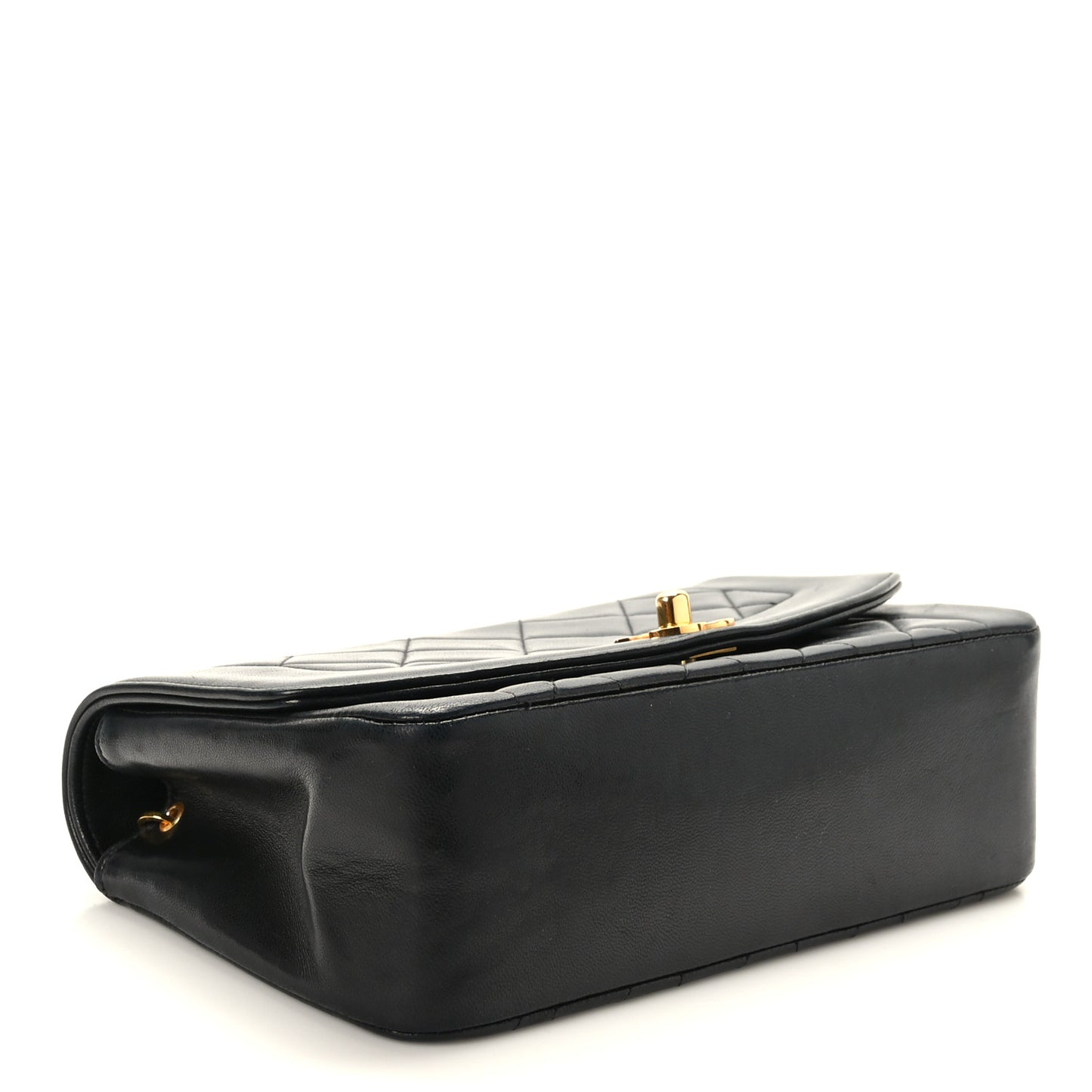 Lambskin Quilted Small Single Flap Black