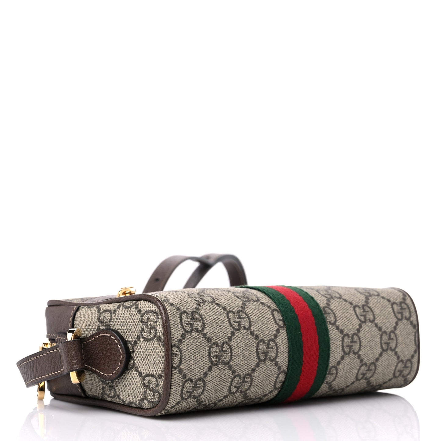 GG Supreme Monogram Web Mini Ophidia Shoulder Bag Brown