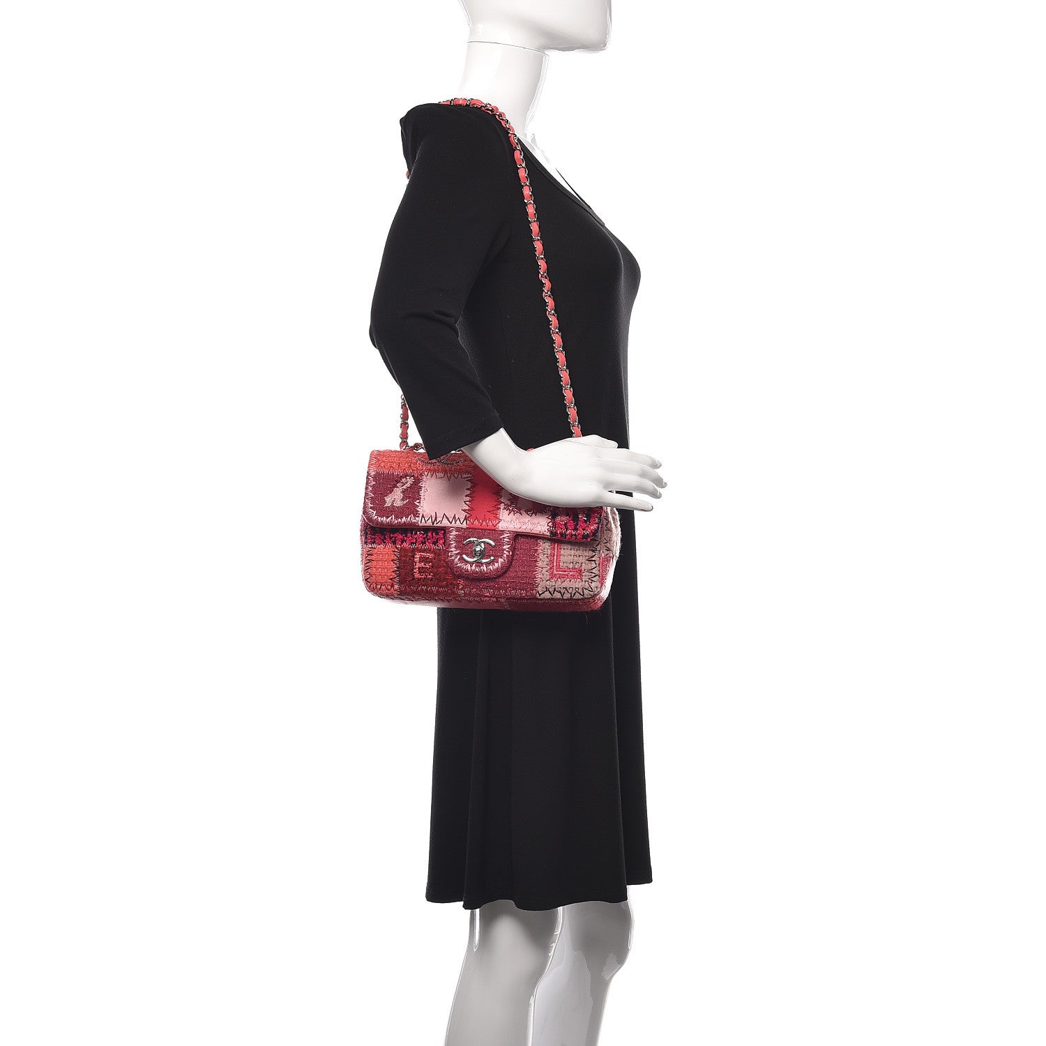 Chanel Lambskin Tweed Patchwork Medium Single Flap Multicolor 2 of 10