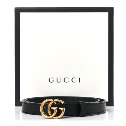 Gucci Calfskin Double G 20mm Belt 80 32 Black 6 of 6
