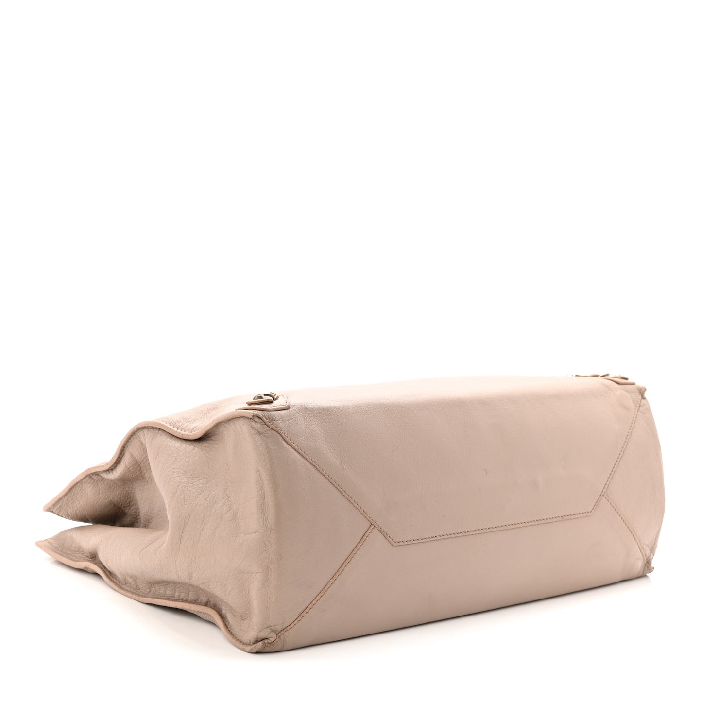 Veau Papier A4 Zip Around Tote Beige Praline
