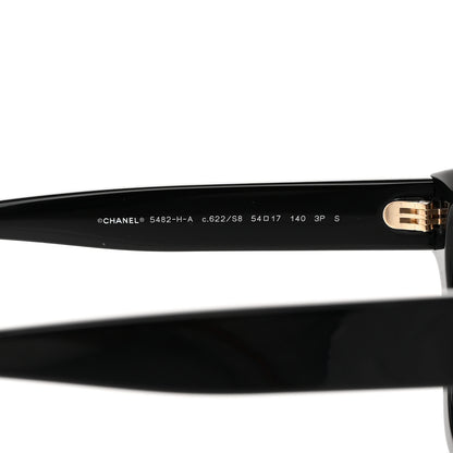 Chanel Acetate Polarized Pearl CC Square Sunglasses 5482-H-A Black 6 of 8