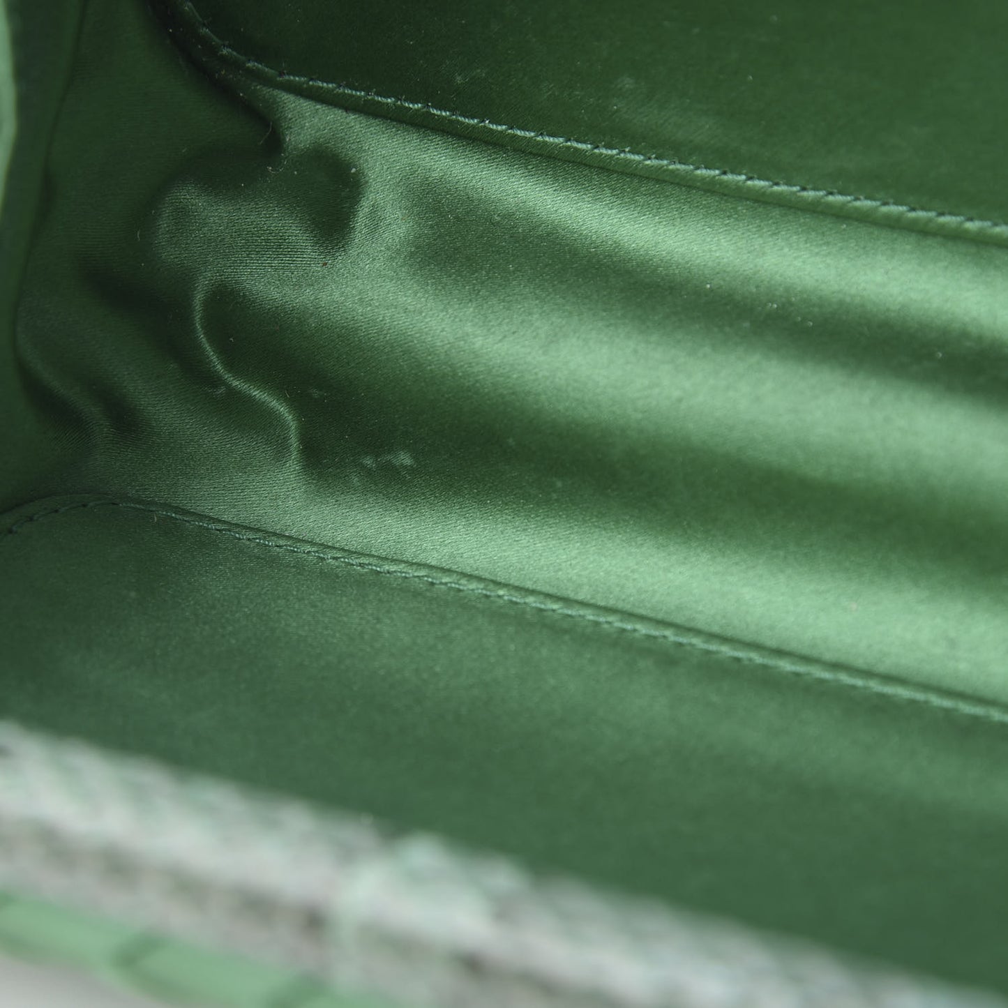 Satin Intreccio Impero Ayers Stretch Knot Clutch Emerald
