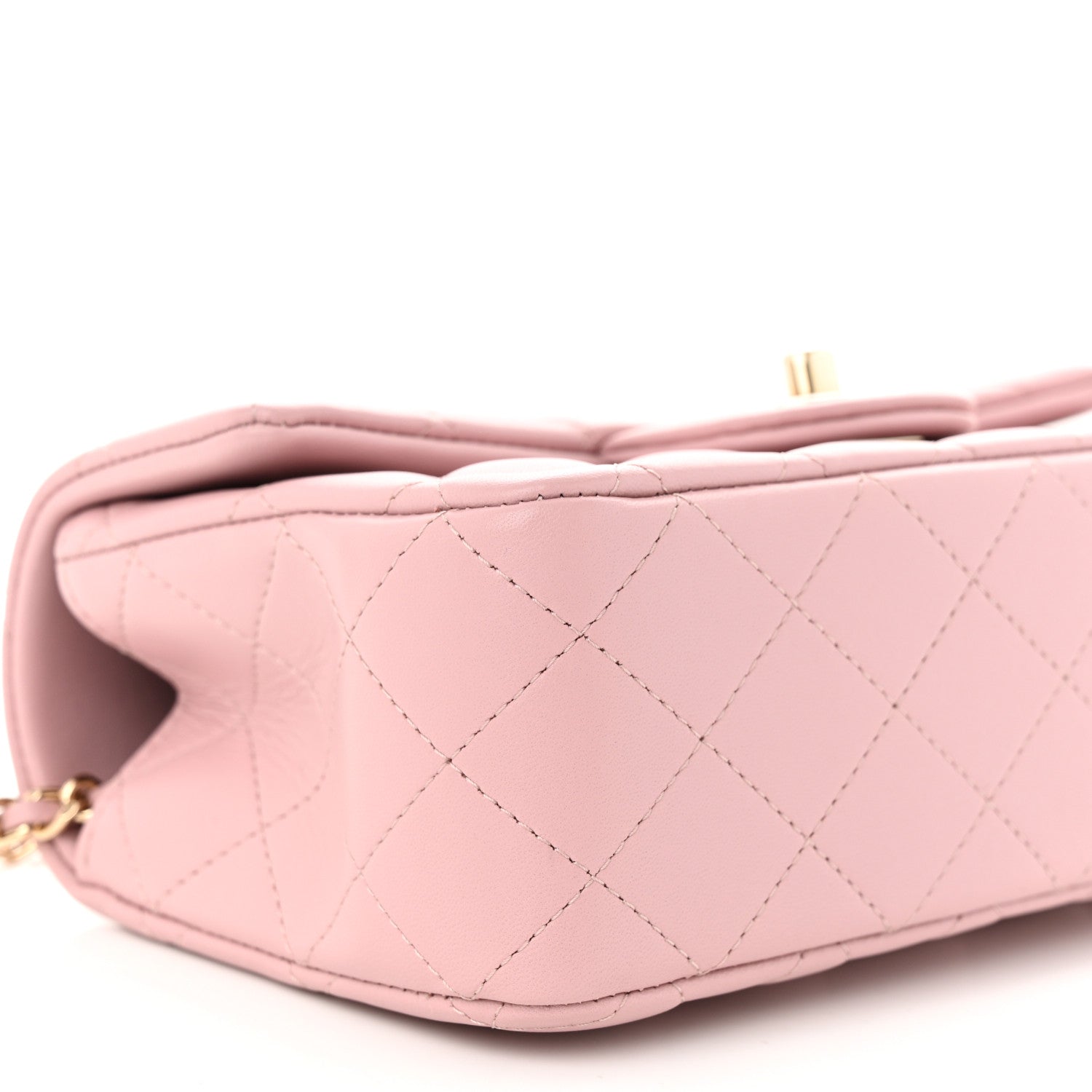 Chanel Lambskin Quilted Mini Top Handle Rectangular Flap Light Pink 9 of 11