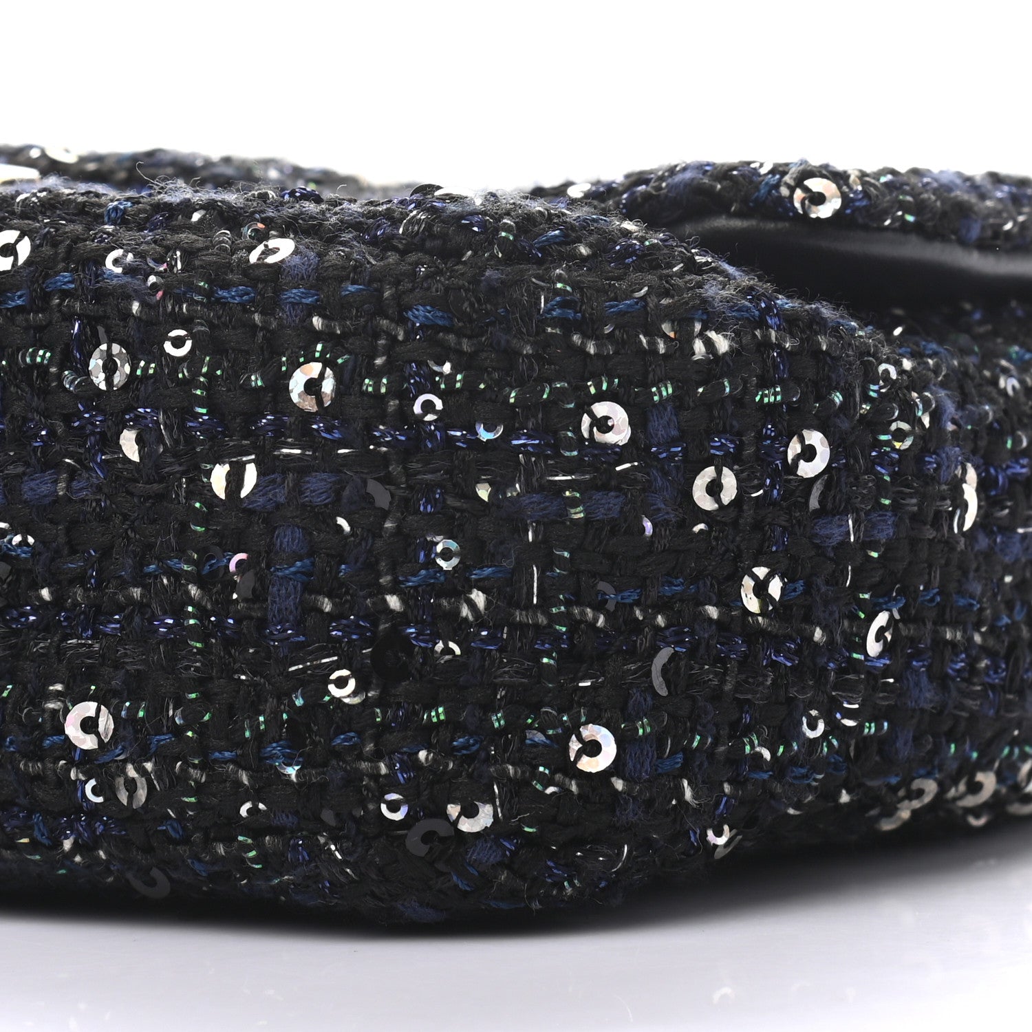Chanel Tweed Mini Pearl Handle Flap Black Ecru 9 of 10