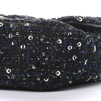 Chanel Tweed Mini Pearl Handle Flap Black Ecru 9 of 10