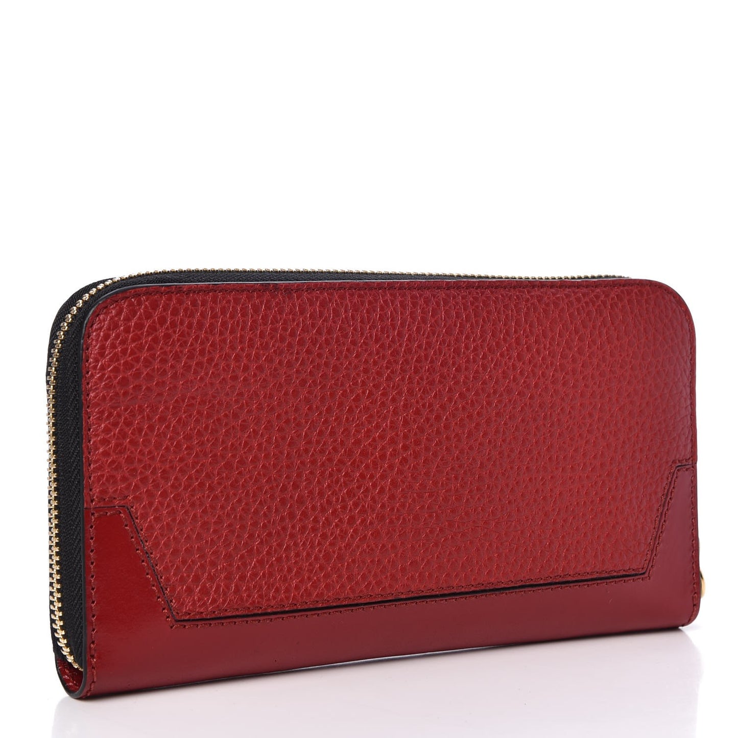 Calfskin Ziggy Zip Around Wallet Red