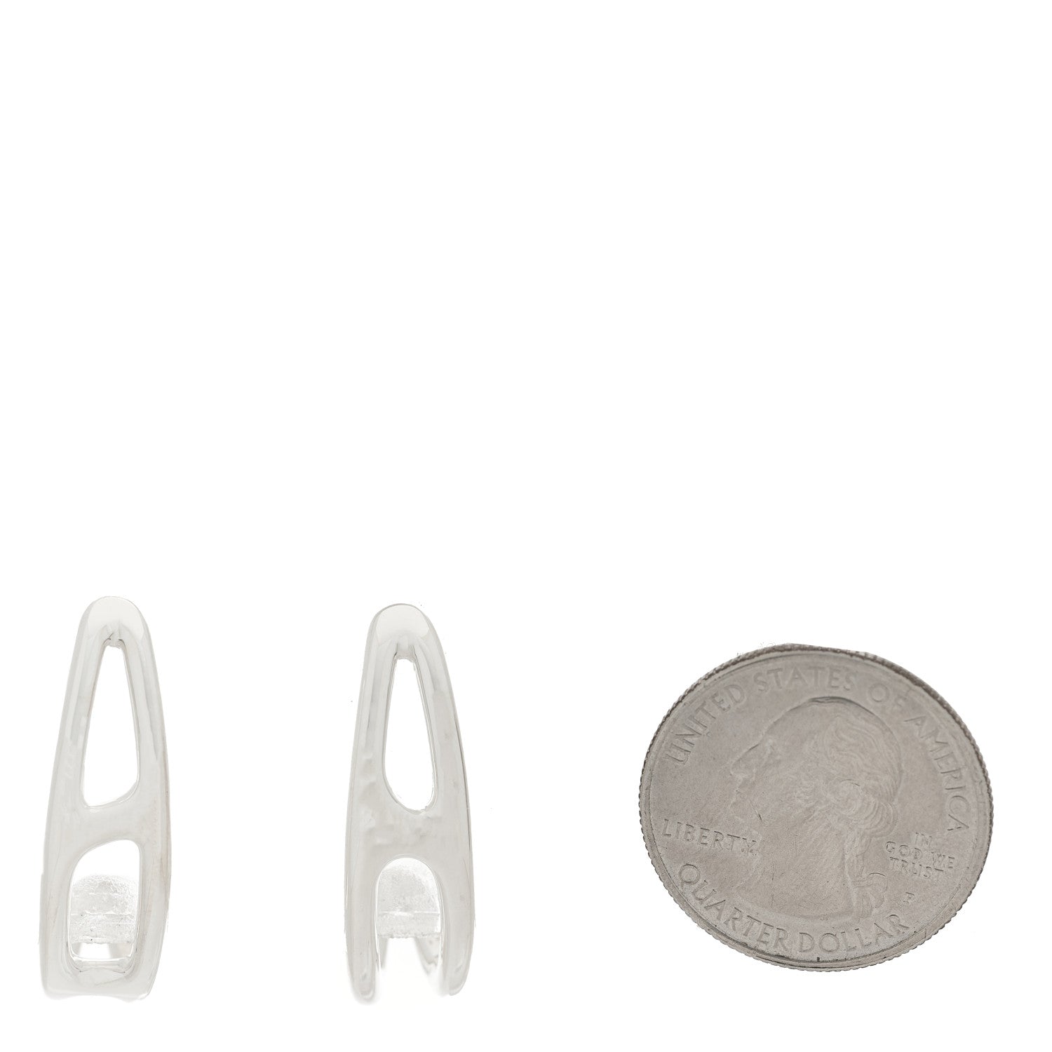 Hermes Sterling Silver Chaine D'Ancre Punk Earrings 1 of 4
