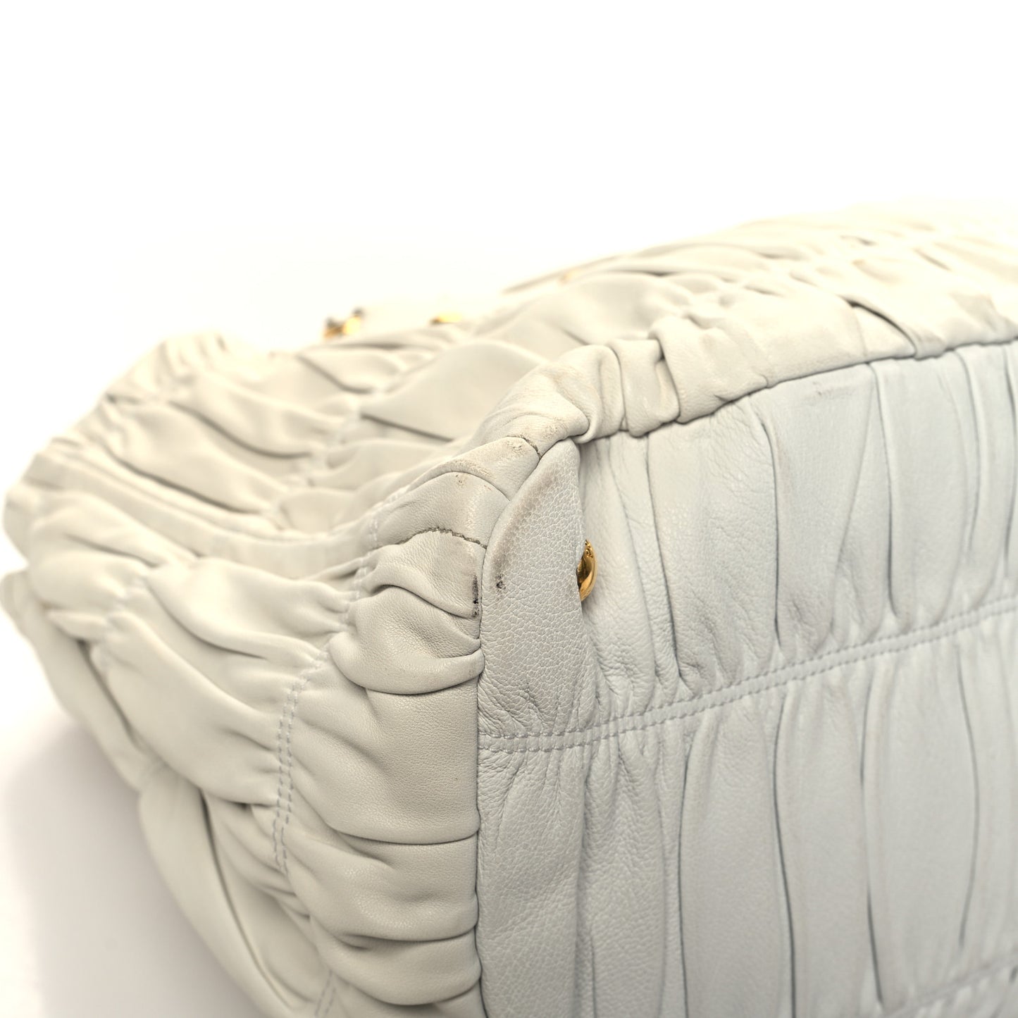 Nappa Gaufre Tote White