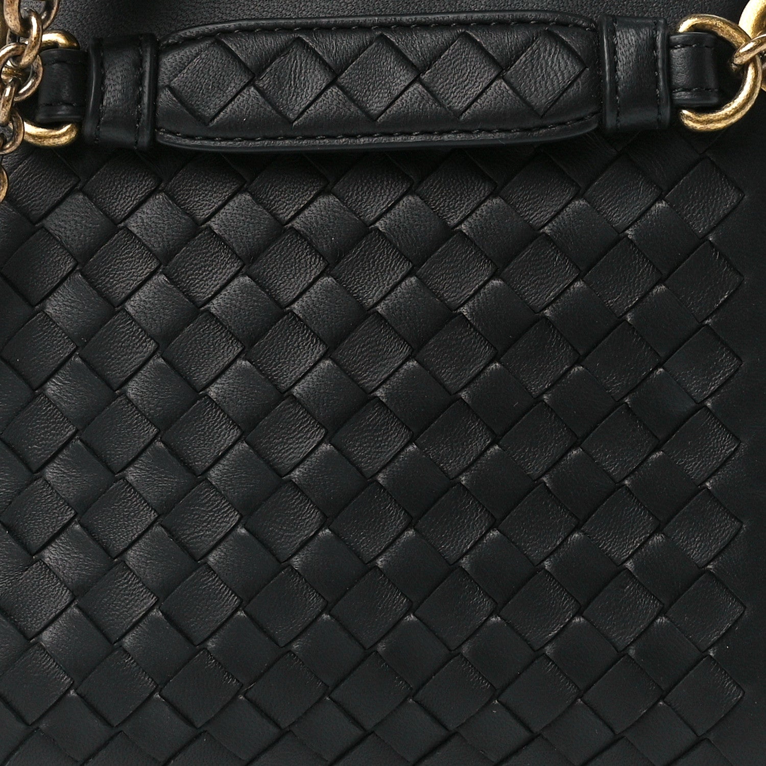 Bottega Veneta Nappa Intrecciato Chain Crossbody Black 9 of 12