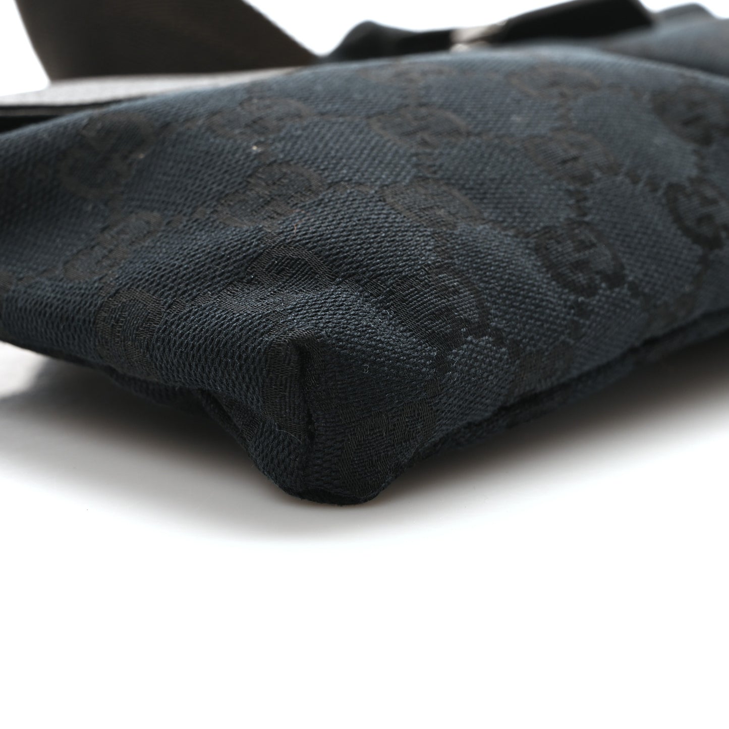 GG Monogram Double Pocket Belt Bag Black