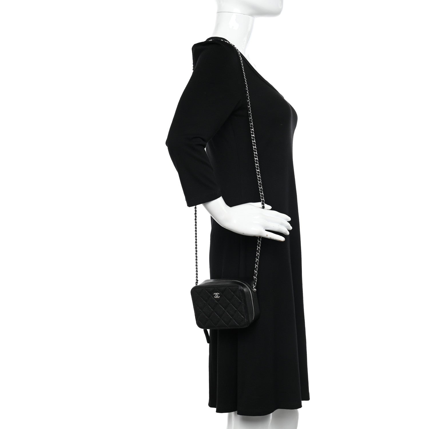 Chanel Caviar Quilted Camera Bag Black 2 of 11