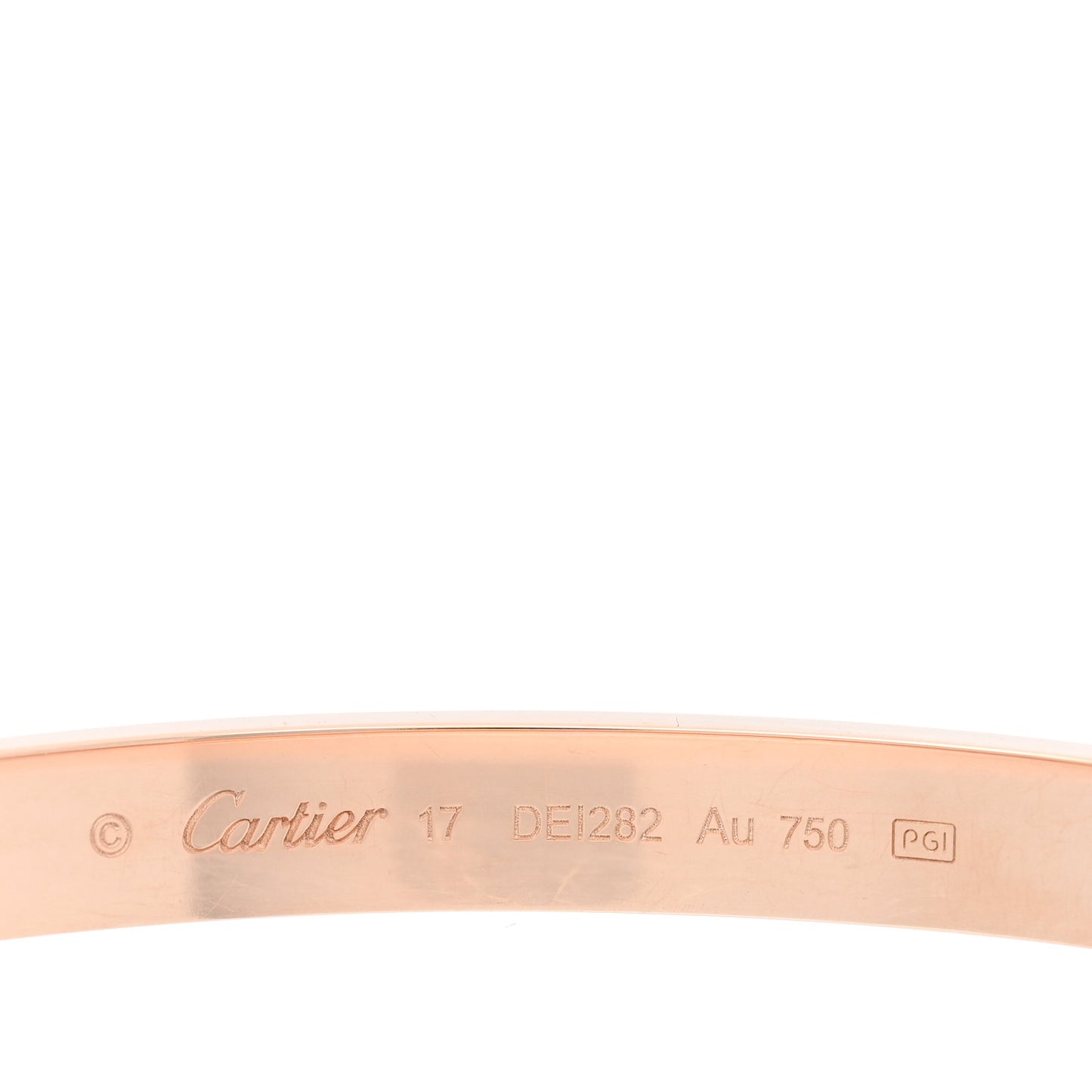 18K Pink Gold LOVE Bracelet 17