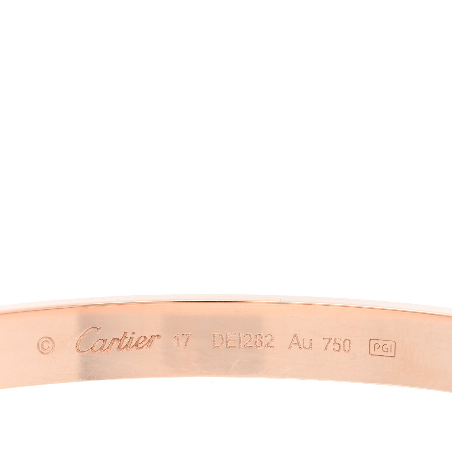 Cartier 18K Pink Gold LOVE Bracelet 17 3 of 9