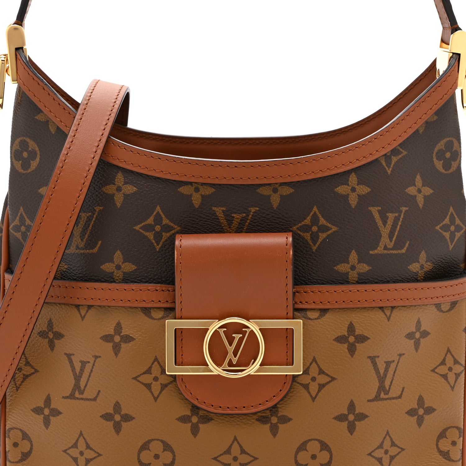 Louis Vuitton Reverse Monogram Dauphine Hobo PM 8 of 10