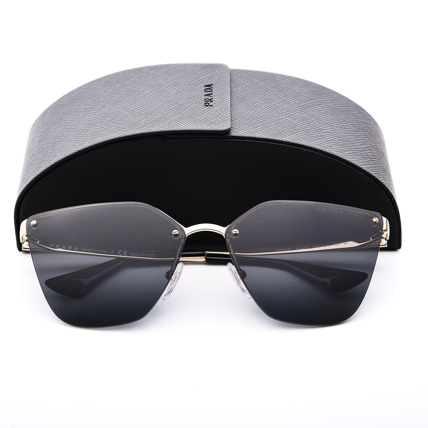 Prada Cat Eye Sunglasses SPR 68T Black 7 of 7
