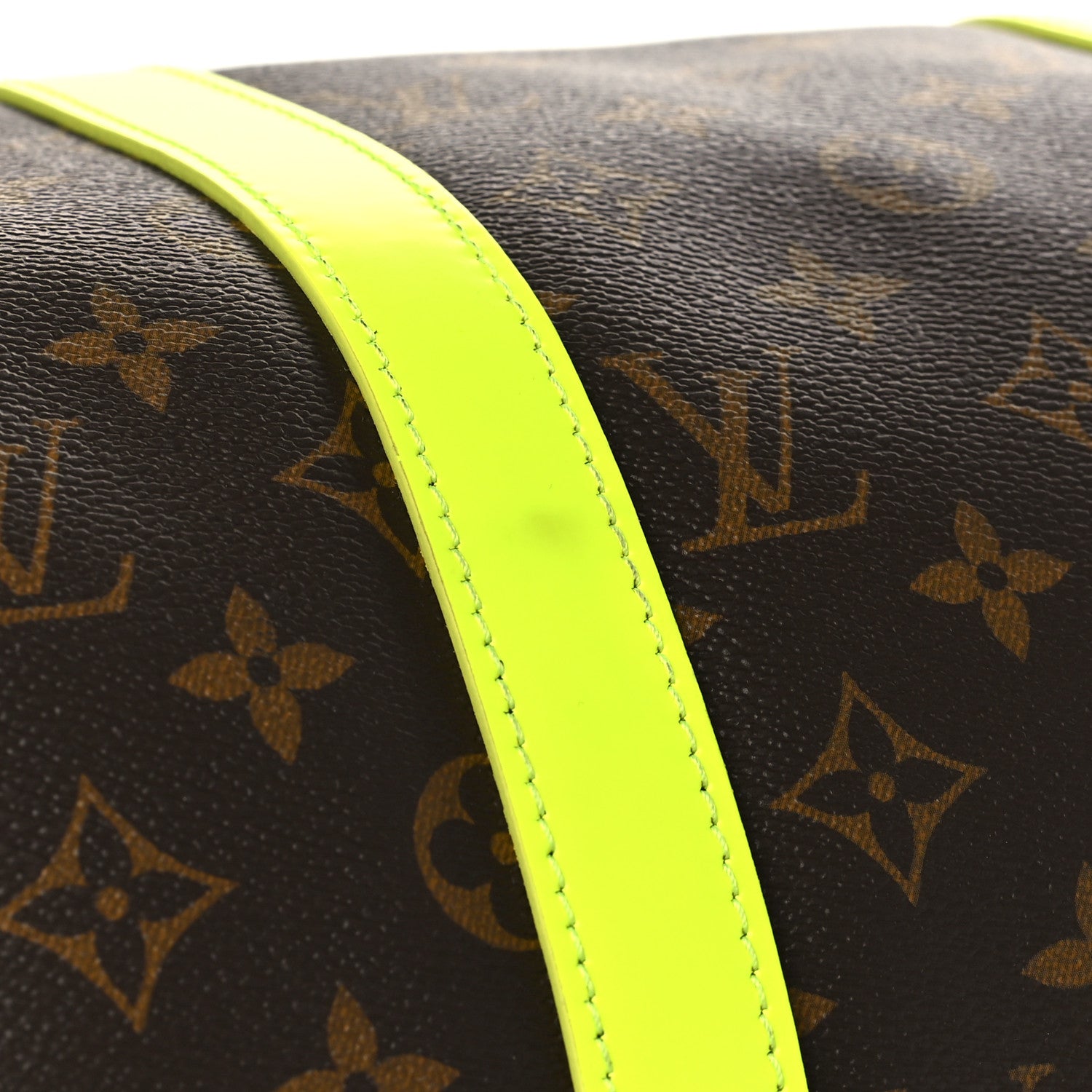 Louis Vuitton Monogram Macassar Keepall Bandouliere 50 Florescent Yellow 6 of 6
