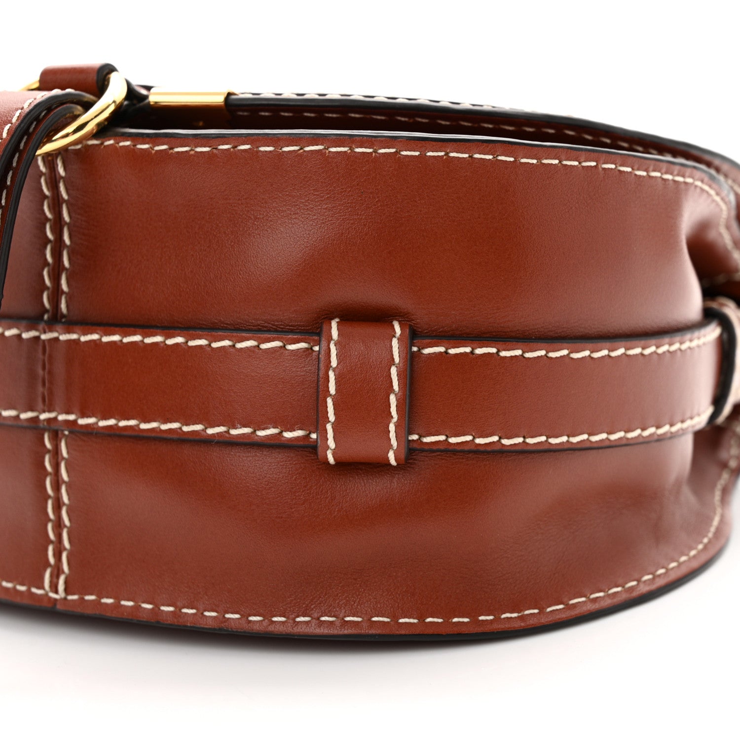 Chloe Shiny Calfskin Small Marcie Saddle Bag Brown 10 of 11