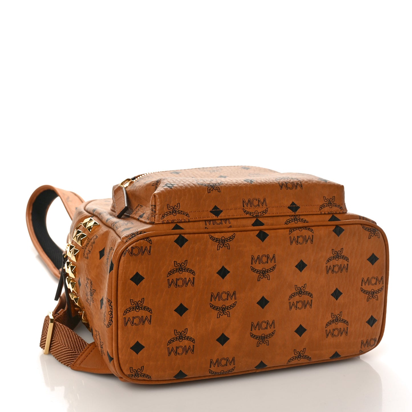 Visetos Small Side Studs Stark Backpack Cognac