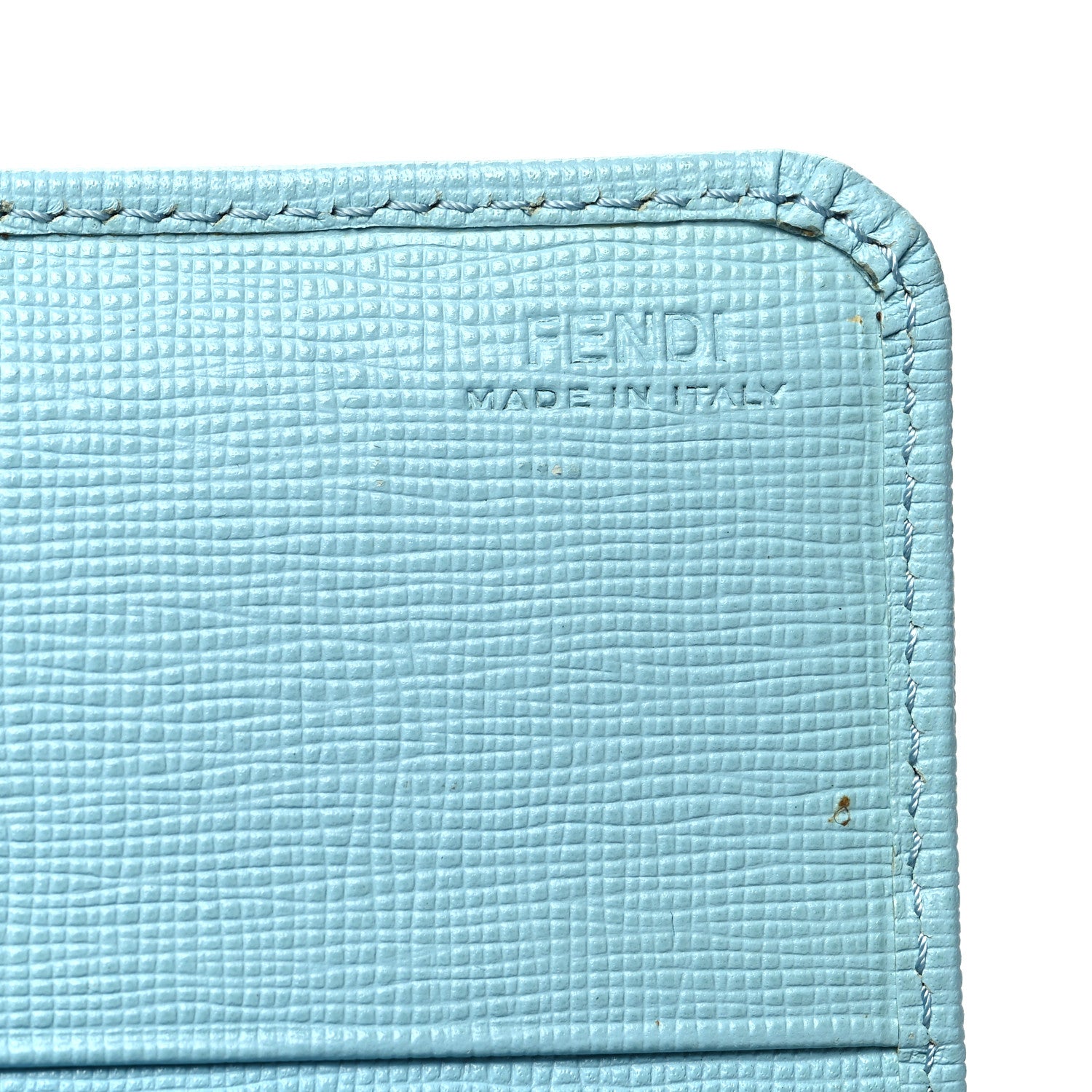 Fendi Vitello Elite Flowerland Continental Wallet On Chain Blue 6 of 11
