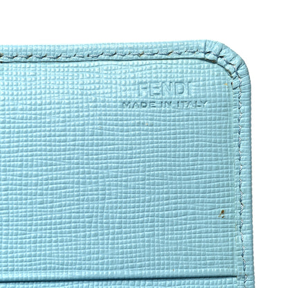 Fendi Vitello Elite Flowerland Continental Wallet On Chain Blue 6 of 11