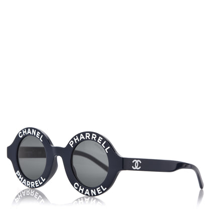 Chanel x Pharrell Williams Round 19mm Sunglasses Indigo Gris 1 of 7