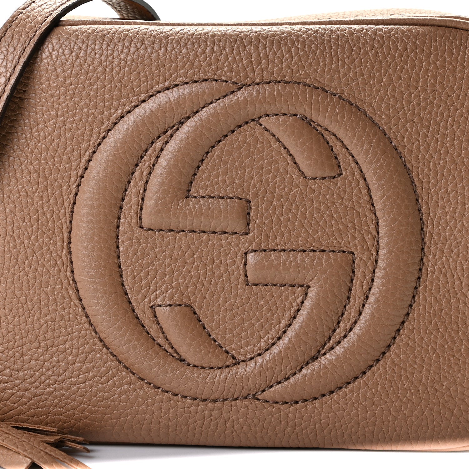 Gucci Pebbled Calfskin Small Soho Disco Bag Rose Beige 7 of 9