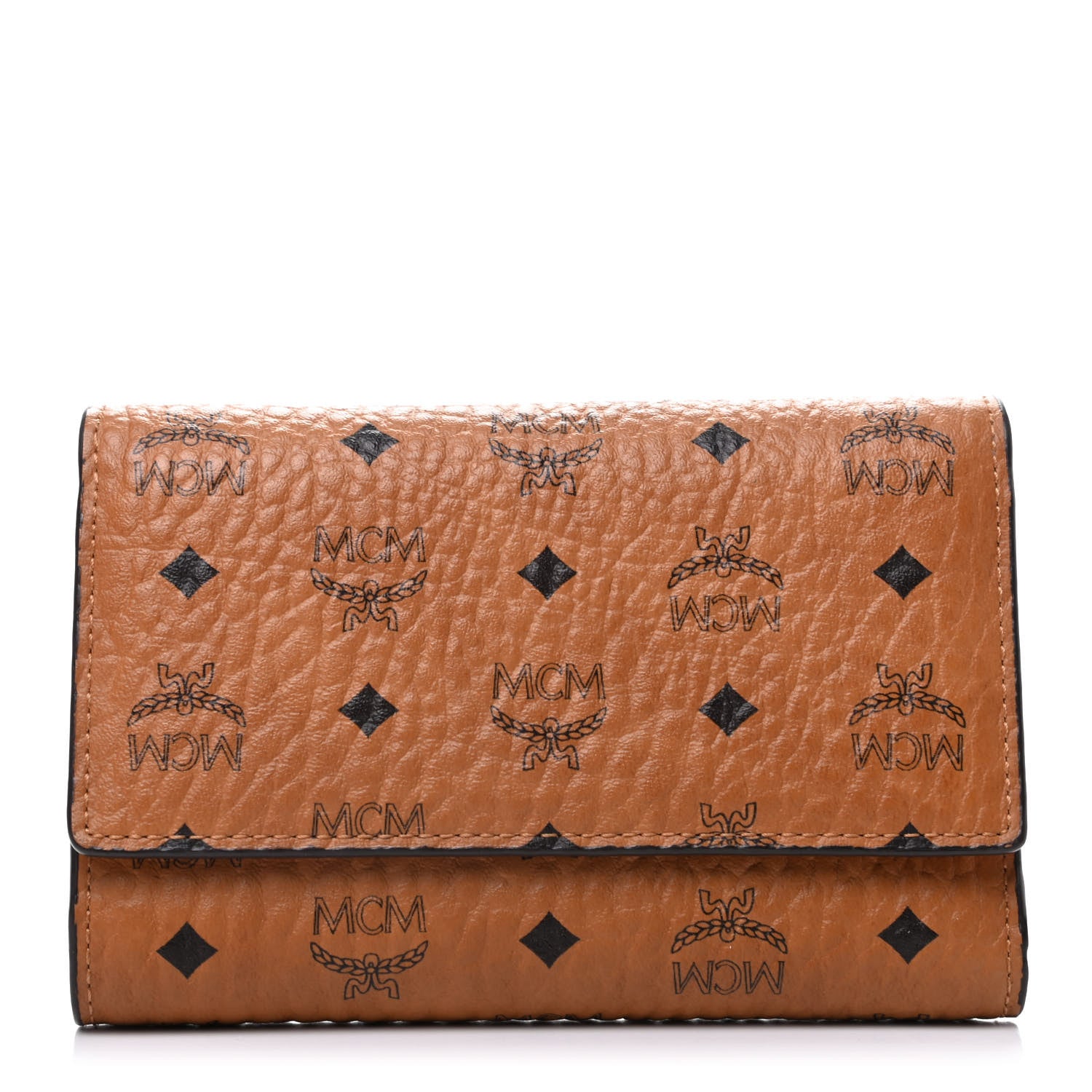MCM Visetos Trifold Wallet Cognac 1 of 8