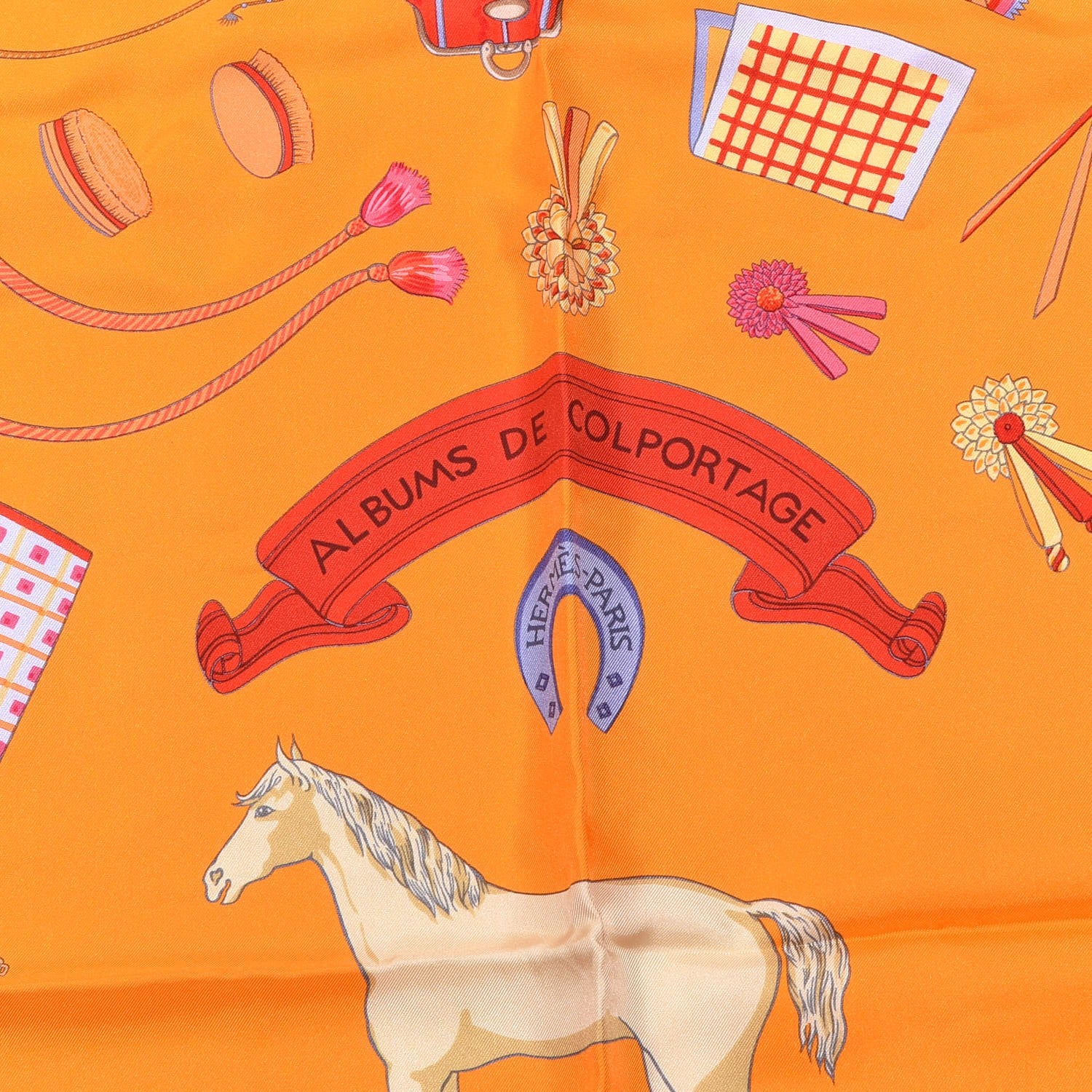 Hermes Silk Albums de Colportage Scarf 90 3 of 5