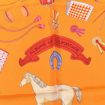 Hermes Silk Albums de Colportage Scarf 90 3 of 5