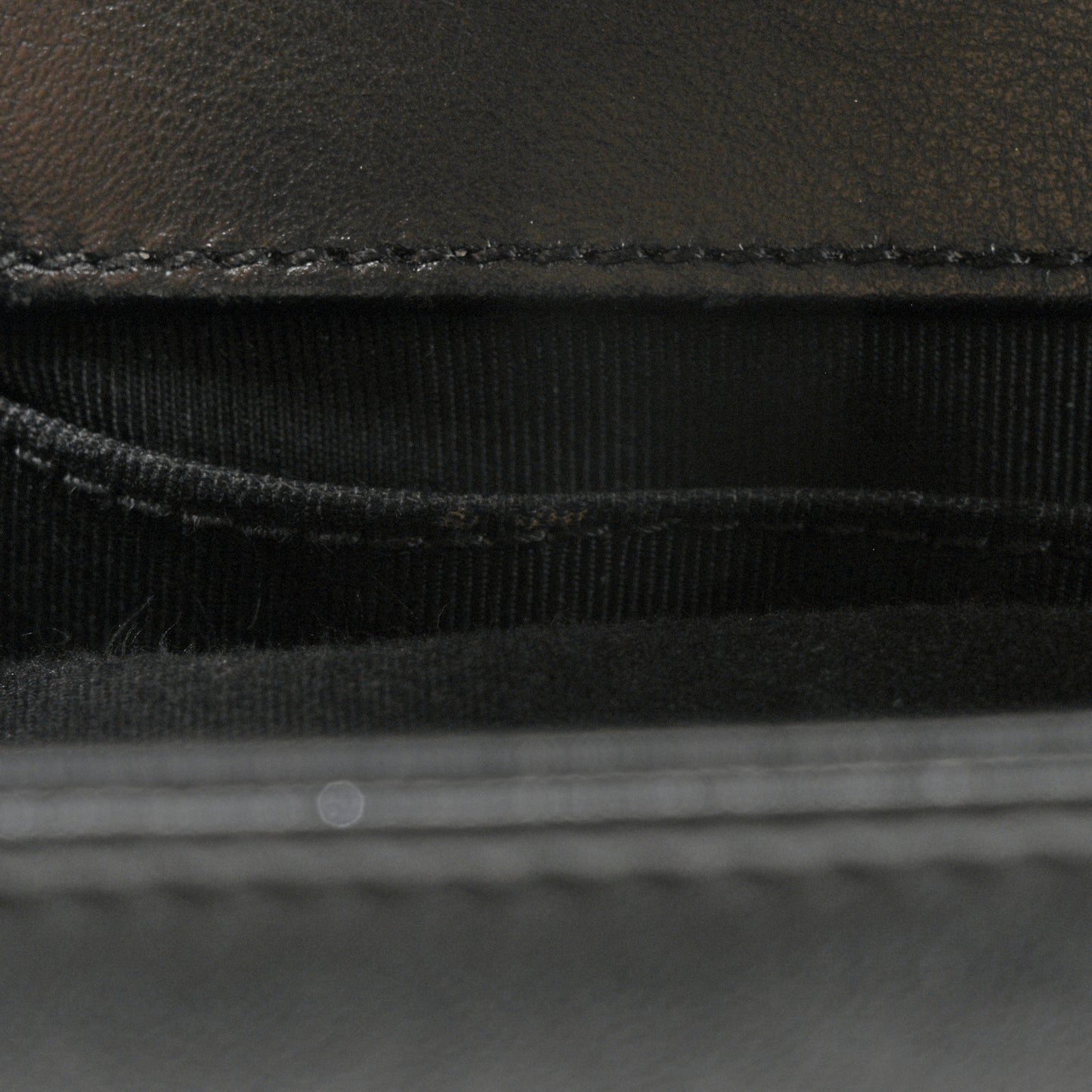 Calfskin Chain Chevron Small Boy Flap Black