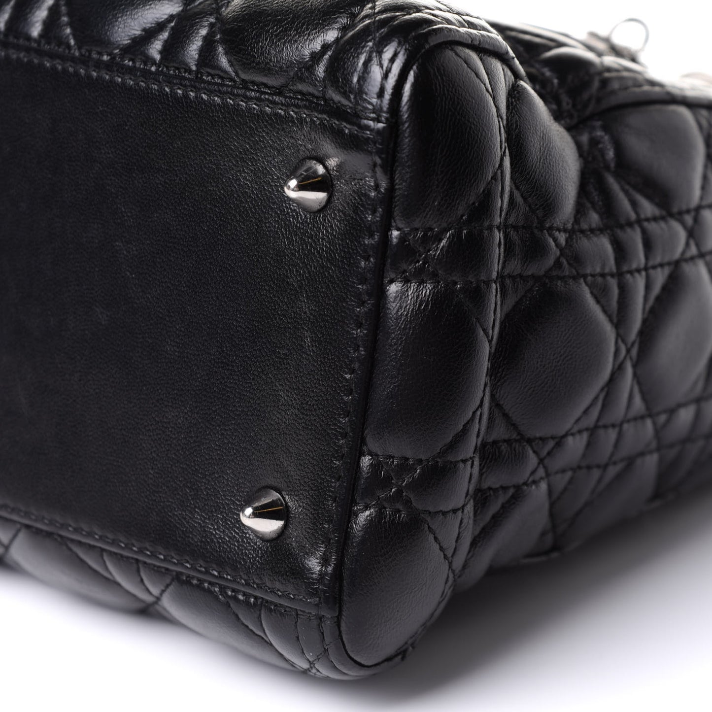 Lambskin Cannage Small Lady Dior Black