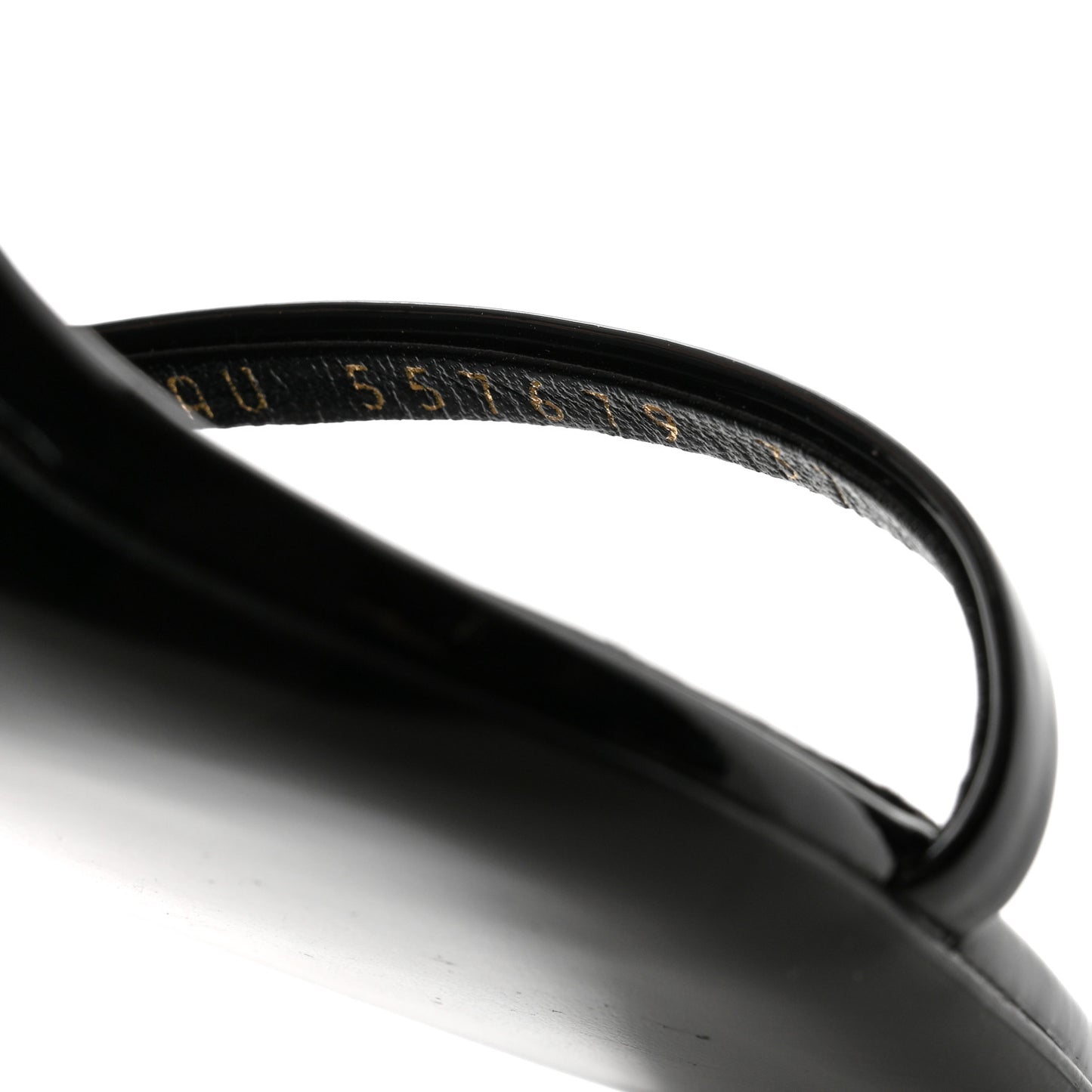 Patent Calfskin Opyum 110 Sandals 37 Black Gold