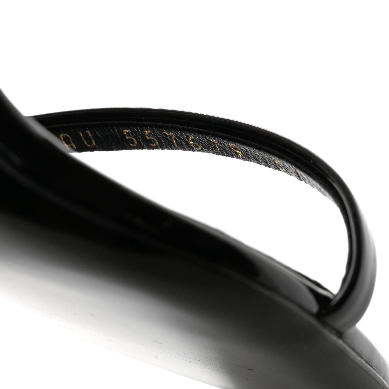 Saint Laurent Patent Calfskin Opyum 110 Sandals 37 Black Gold 6 of 9