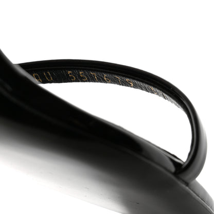 Saint Laurent Patent Calfskin Opyum 110 Sandals 37 Black Gold 6 of 9