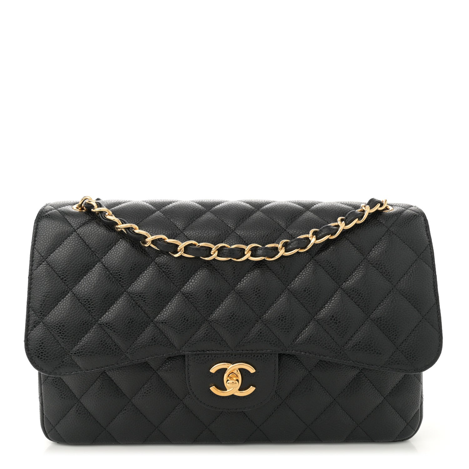 Chanel Caviar Quilted Jumbo Double Flap Black 1 of 10