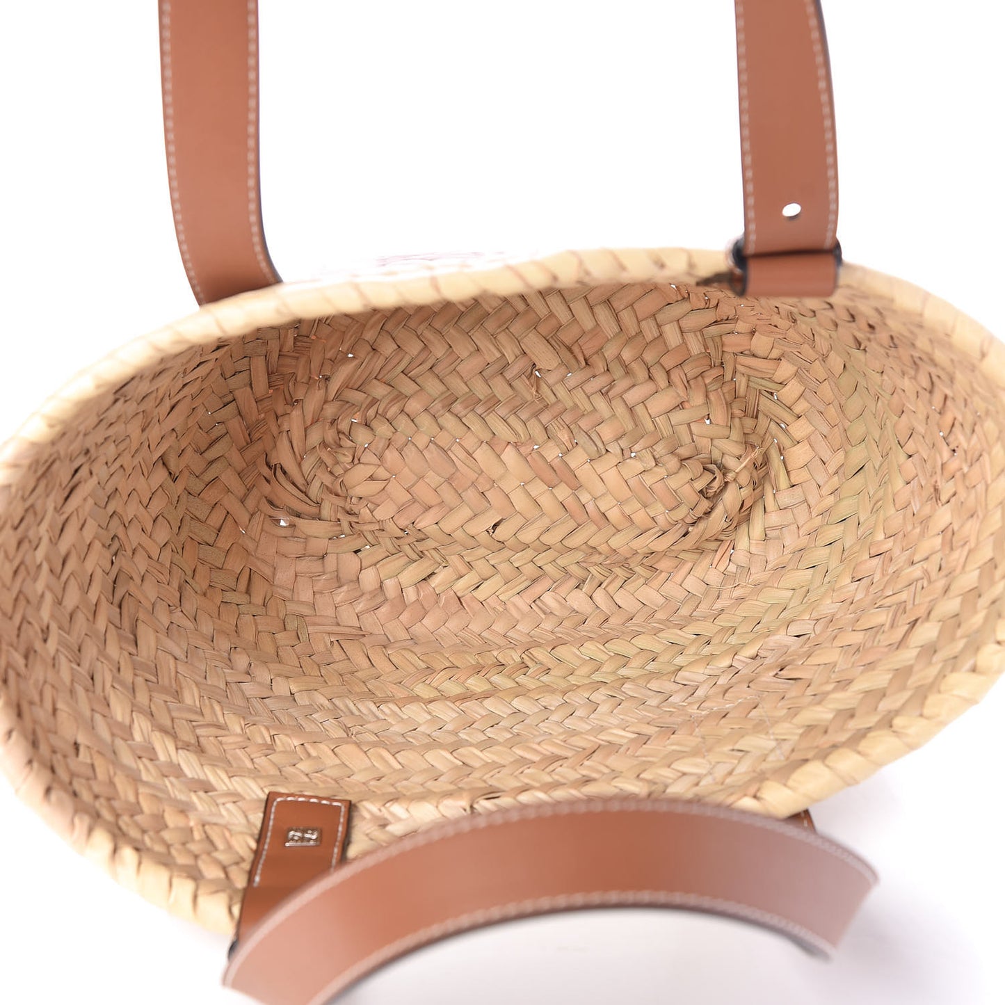 Raffia Small Basket Tote Bag Natural Tan