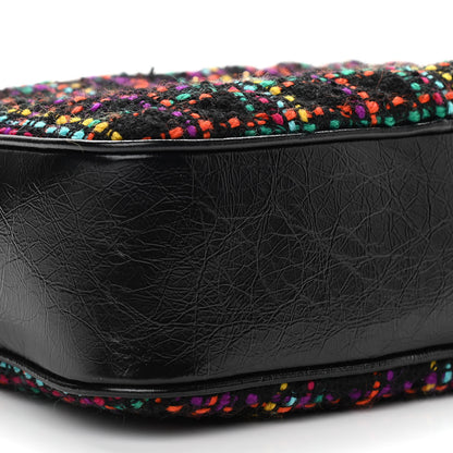 Saint Laurent Tweed Calfskin Monogram Lou Camera Bag Black 9 of 12