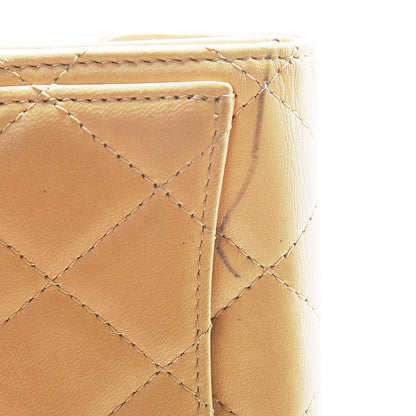 Chanel Lambskin Quilted Flap Card Holder Beige 10 of 10