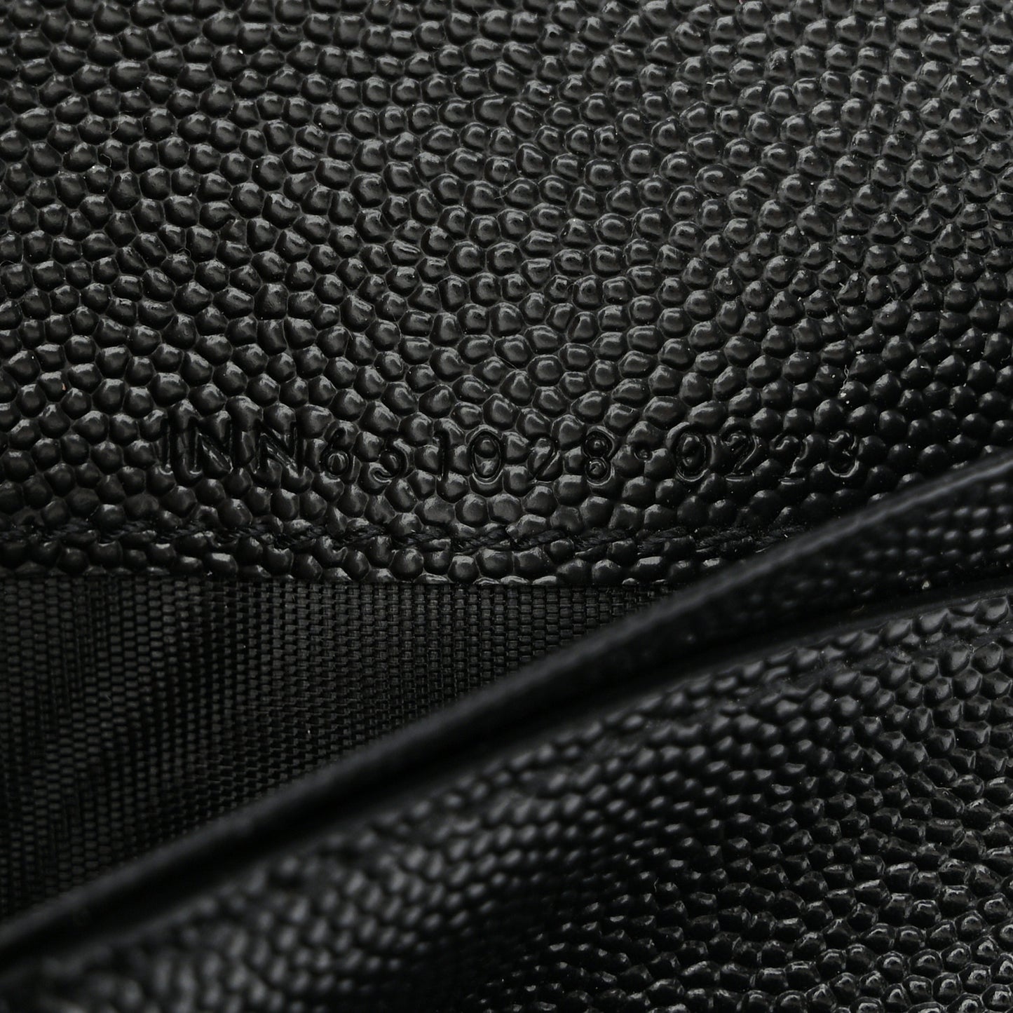 Grain De Poudre Mixed Matelasse Triquilt Monogram Compact Tri Fold Wallet Black