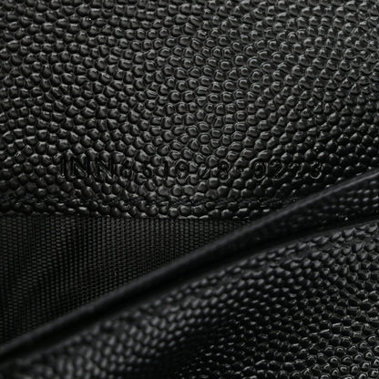 Saint Laurent Grain De Poudre Mixed Matelasse Triquilt Monogram Compact Tri Fold Wallet Black 8 of 10