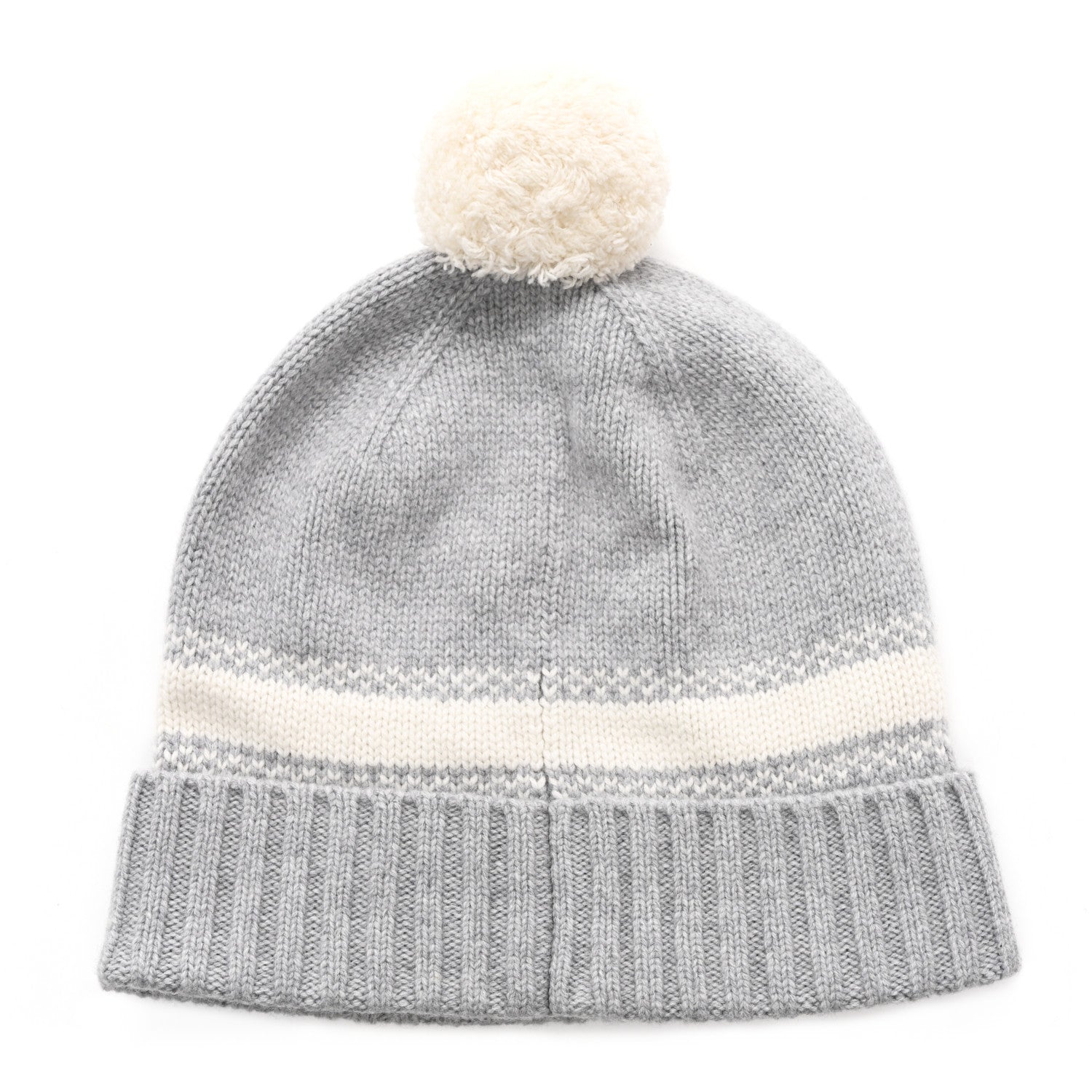 Christian Dior Cashmere Wool D-White Beanie Grey White 3 of 6