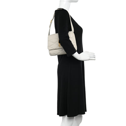 Saint Laurent Lambskin Quilted Le 57 Diamond Shoulder Bag Crema Soft 2 of 11