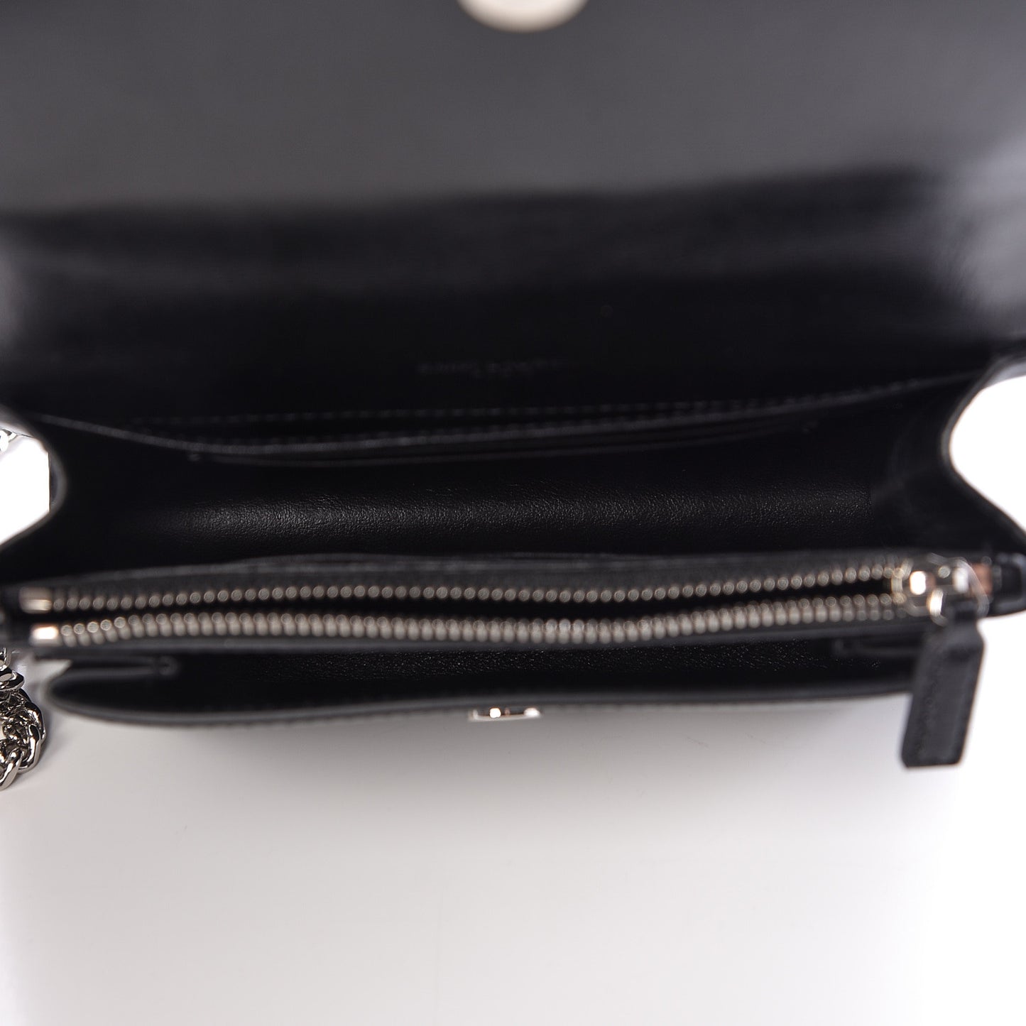 Calfskin Monogram Sunset Chain Wallet Black