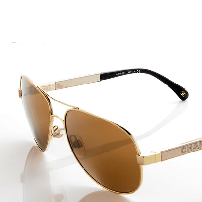 Chanel Aviator Sunglasses 4179 Gold 5 of 8
