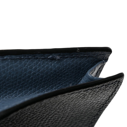 Christian Dior Grained Calfskin Saddle Card Holder Navy 9 of 10