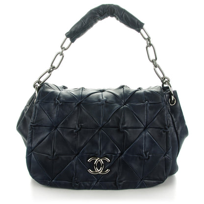 Chanel Lambskin Origami Soft Squares Accordion Flap Navy 1 of 7