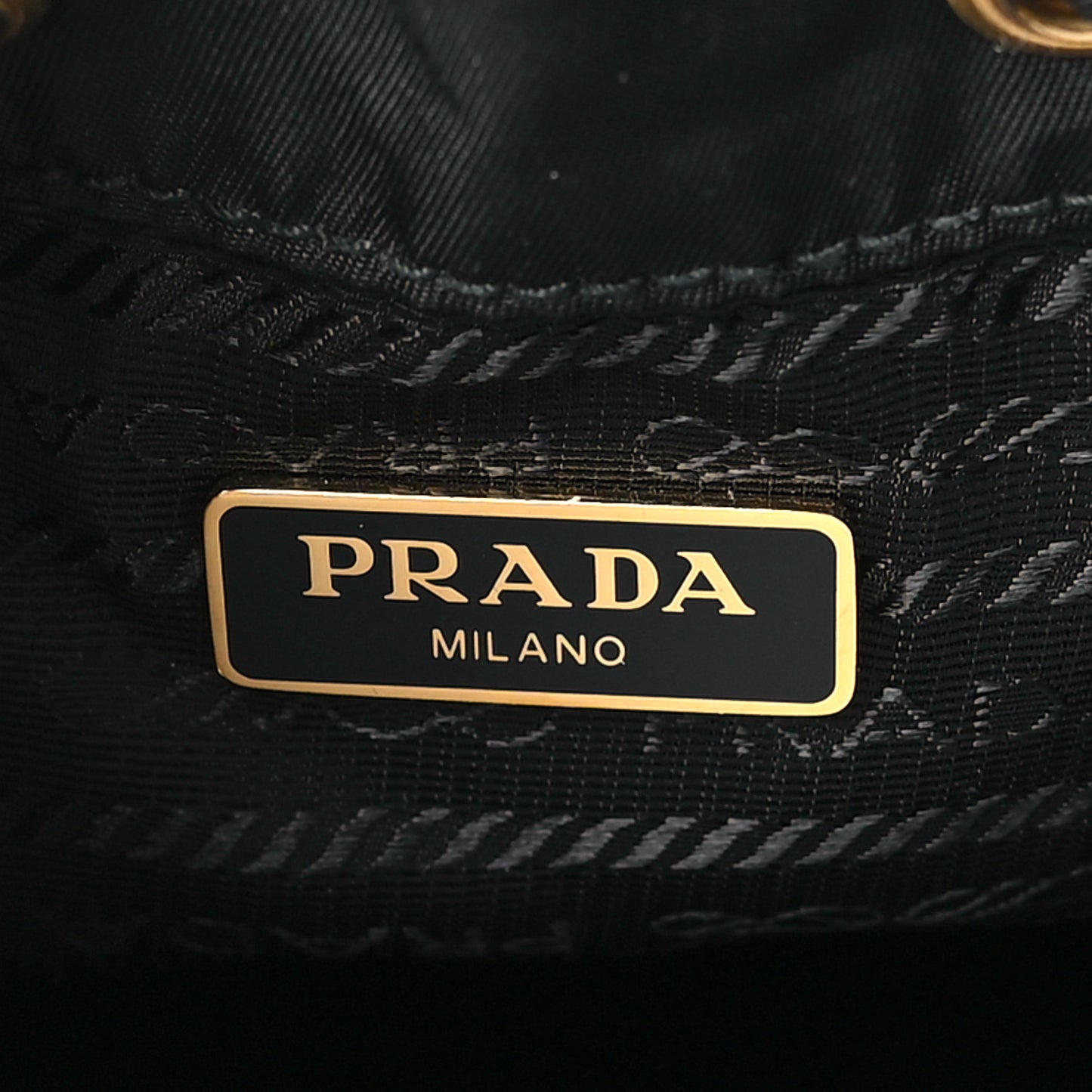 Re-Nylon Saffiano Duet Bucket Crossbody Bag Black