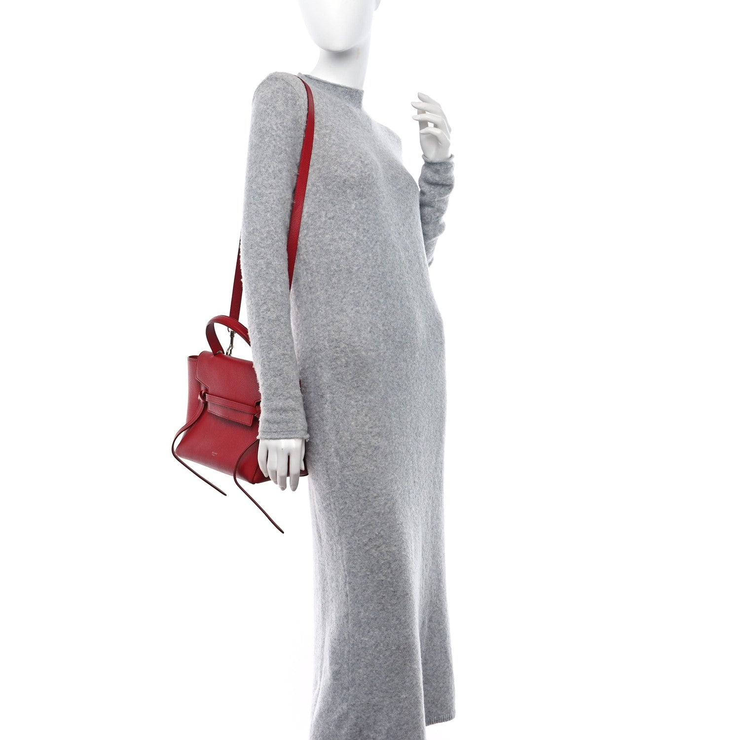 Celine Baby Grained Calfskin Micro Belt Bag Coquelicot 2 of 12