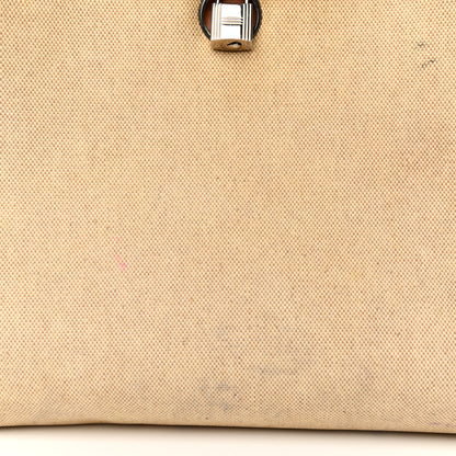 Hermes Toile Vache Calfskin Herbag PM 30 Black Natural 20 of 21